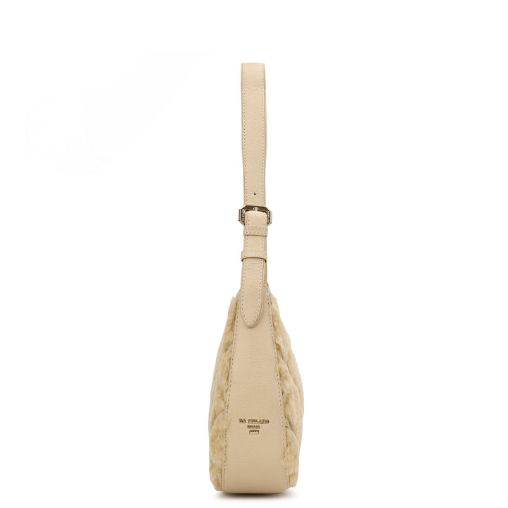 Fur Shoulder Bag - Beige