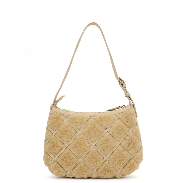Fur Shoulder Bag - Beige
