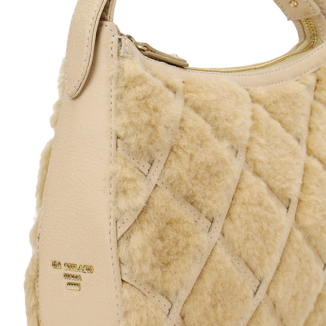 Fur Shoulder Bag - Beige