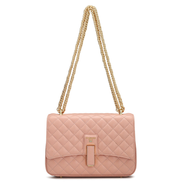 Medium Quilting Leather Shoulder Bag - Baby Pink