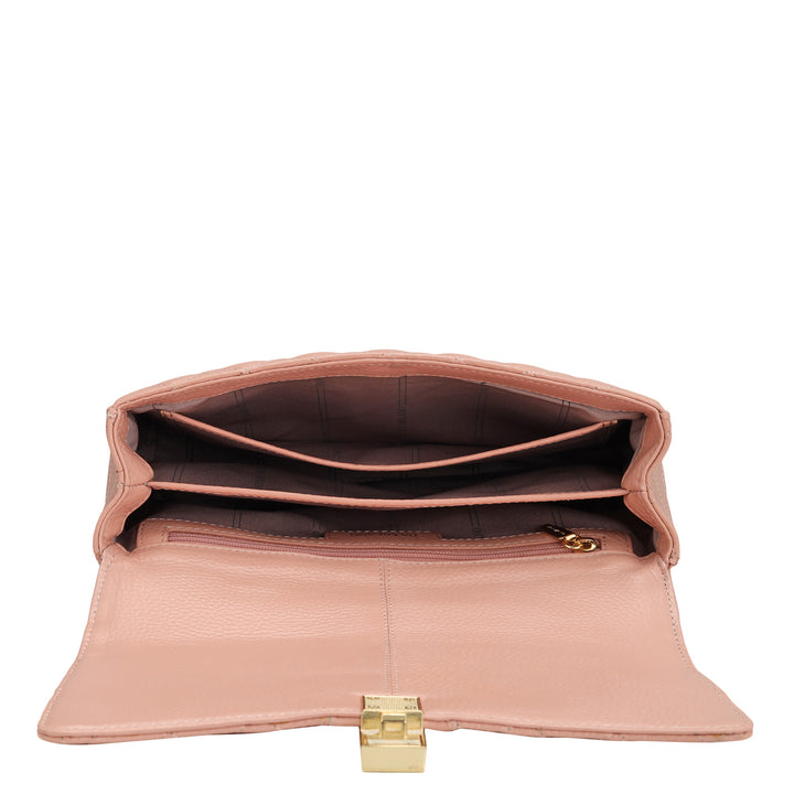 Medium Quilting Leather Shoulder Bag - Baby Pink