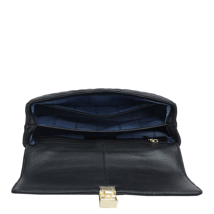 Medium Quilting Leather Shoulder Bag - Black