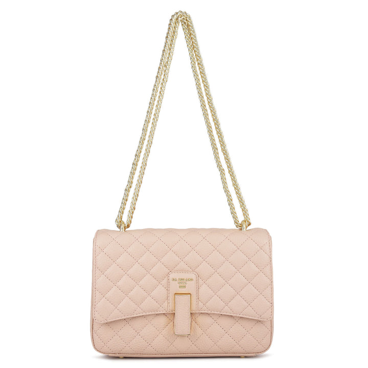 Medium Quilting Leather Shoulder Bag - Feather