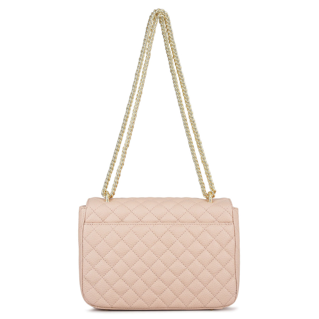Medium Quilting Leather Shoulder Bag - Feather