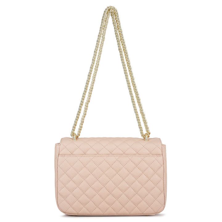 Medium Quilting Leather Shoulder Bag - Feather