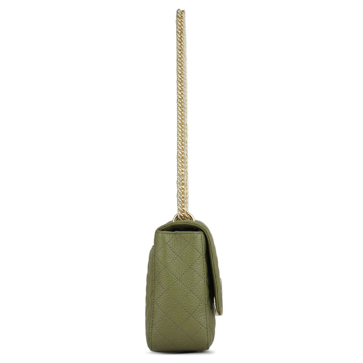 Medium Quilting Leather Shoulder Bag - Fern