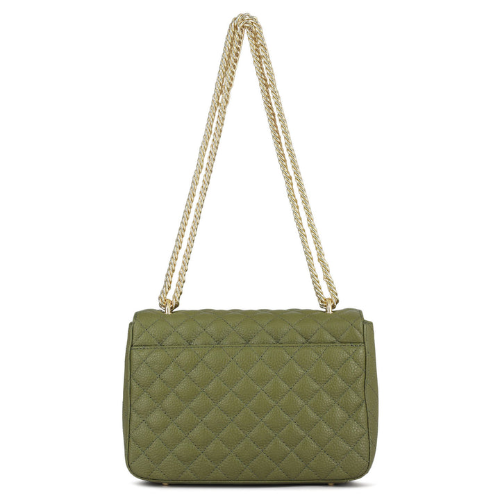 Medium Quilting Leather Shoulder Bag - Fern