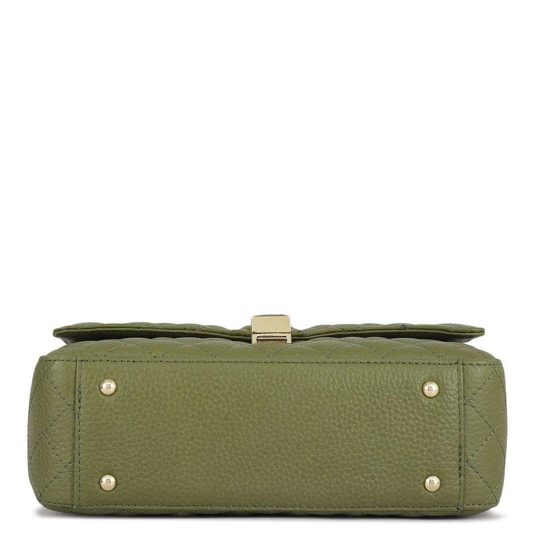 Medium Quilting Leather Shoulder Bag - Fern