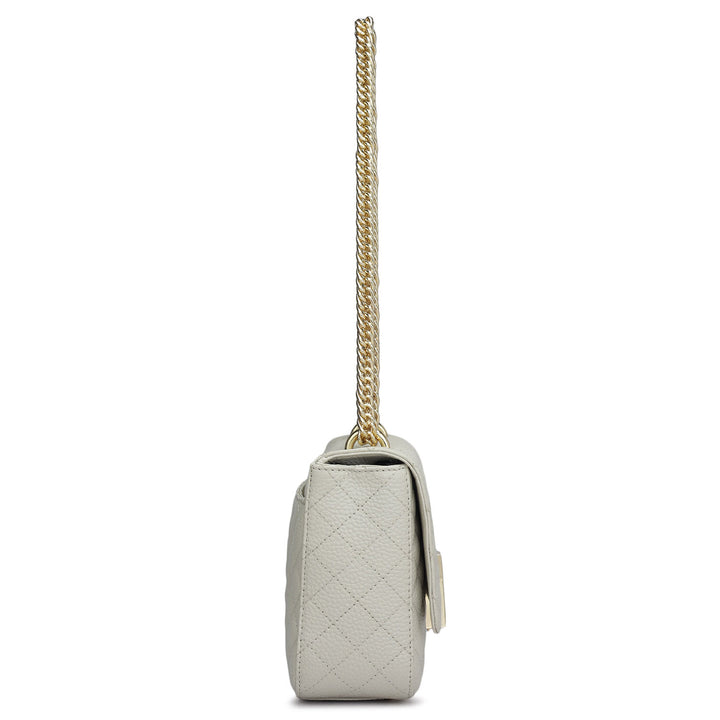 Medium Quilting Leather Shoulder Bag - Ivory