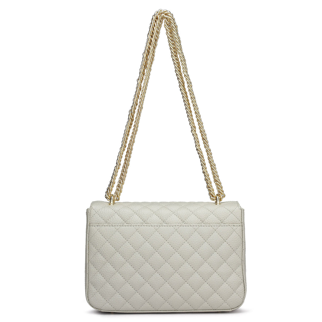 Medium Quilting Leather Shoulder Bag - Ivory