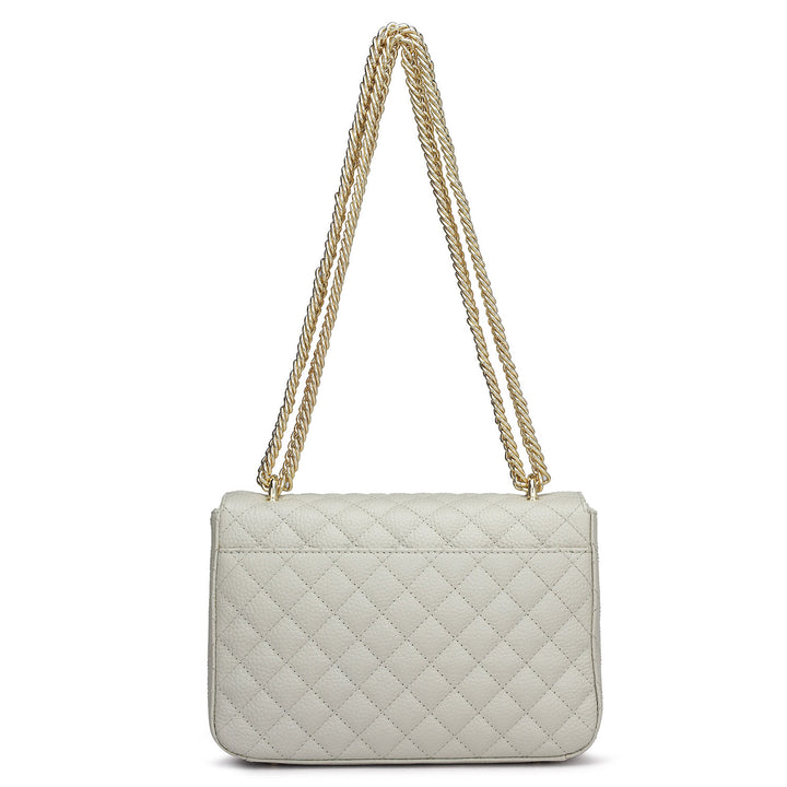 Medium Quilting Leather Shoulder Bag - Ivory