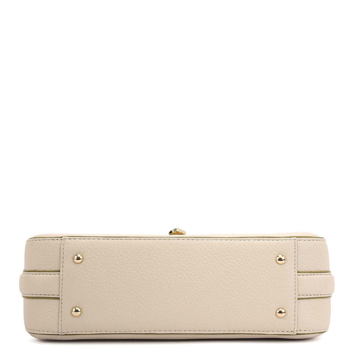 Small Wax Leather Baguette - Marshmallow