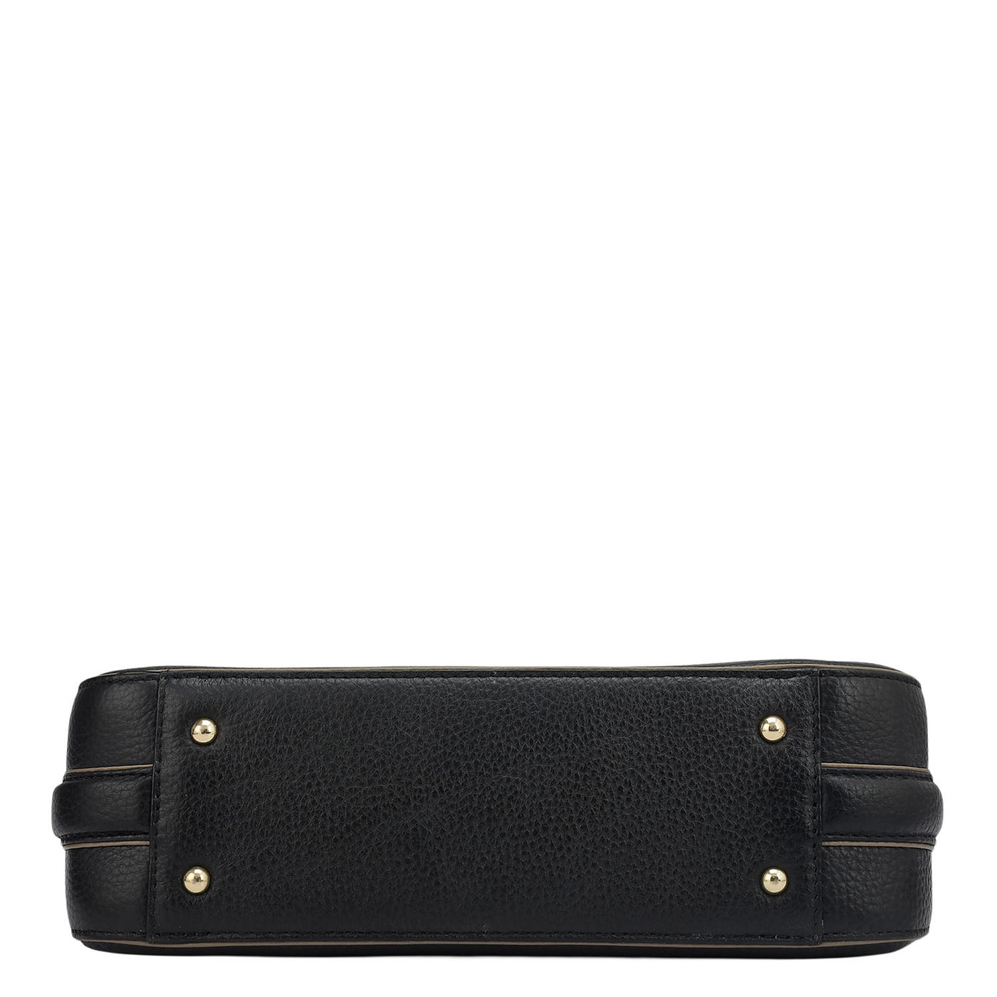 Small Wax Leather Baguette - Black