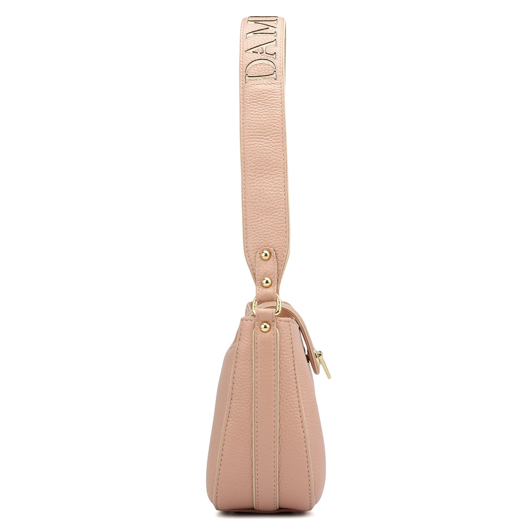 Small Wax Leather Baguette - Feather