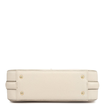 Small Wax Leather Baguette - Off White