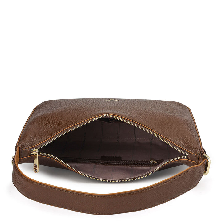 Medium Wax Leather Hobo - Mocha