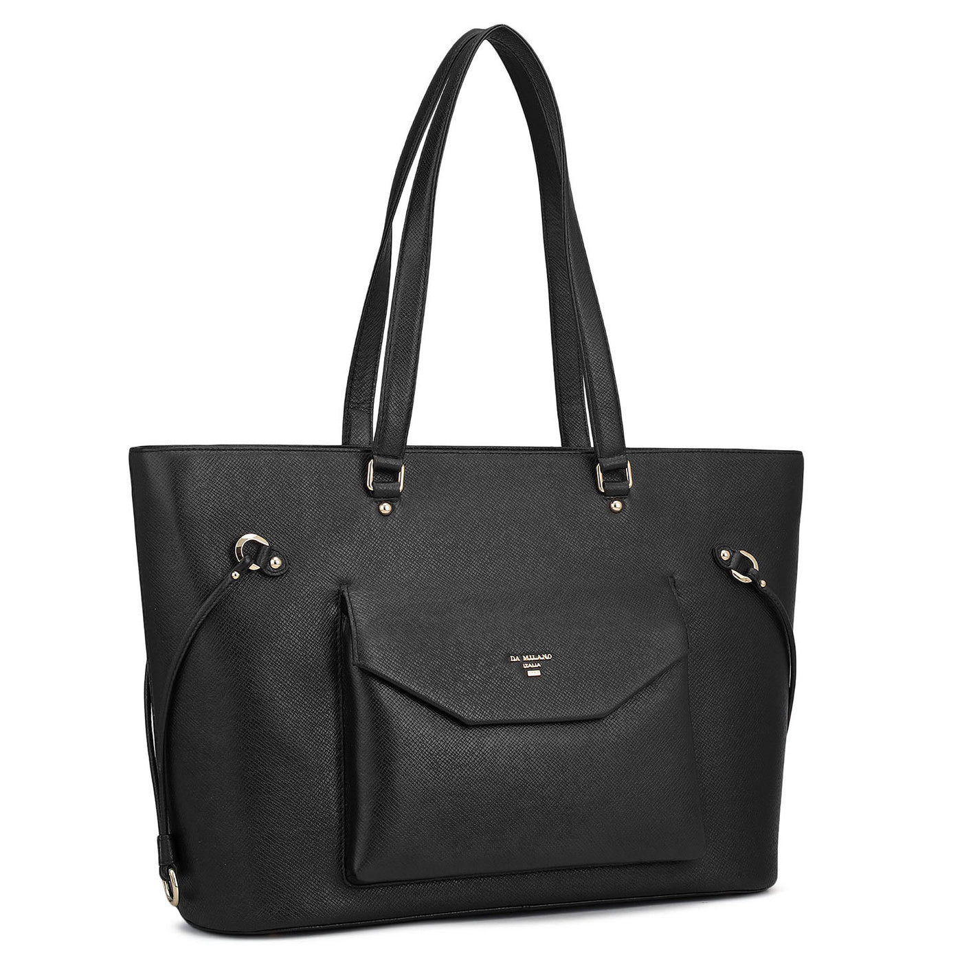 Large Franzy Leather Tote - Black
