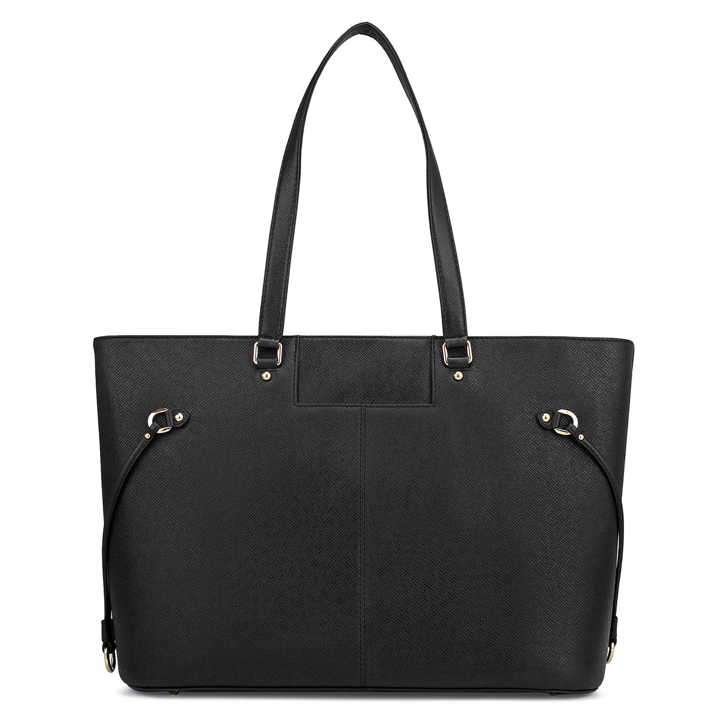 Large Franzy Leather Tote - Black