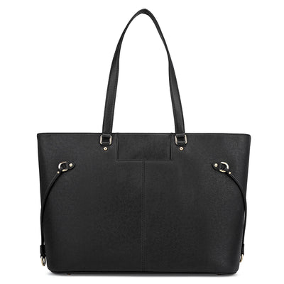 Large Franzy Leather Tote - Black