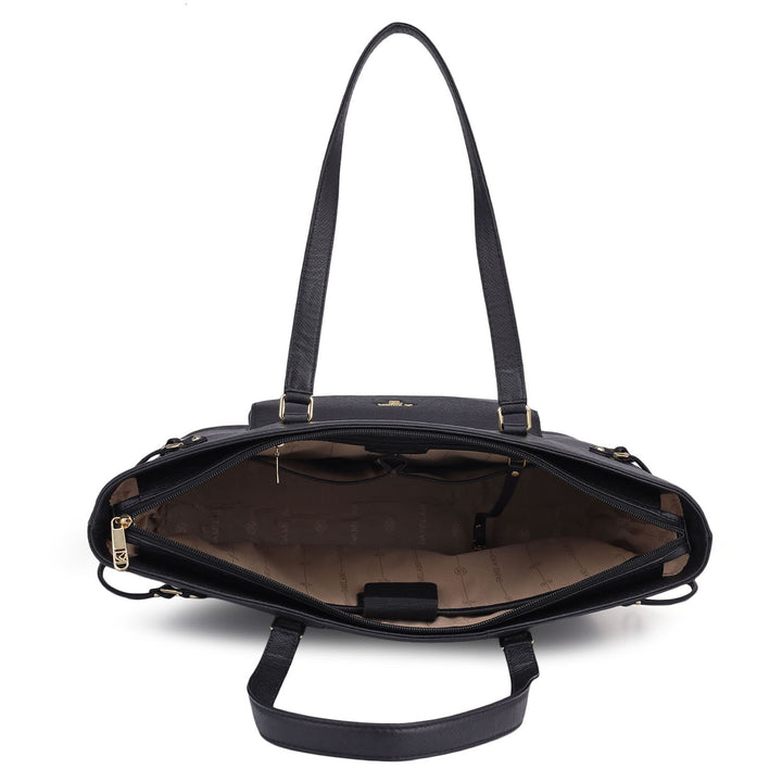 Large Franzy Leather Tote - Black
