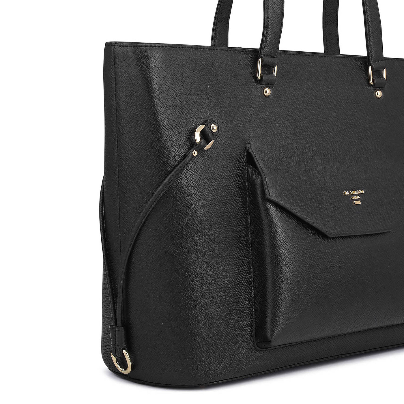 Large Franzy Leather Tote - Black