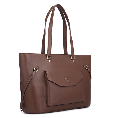 Large Franzy Leather Tote - Date