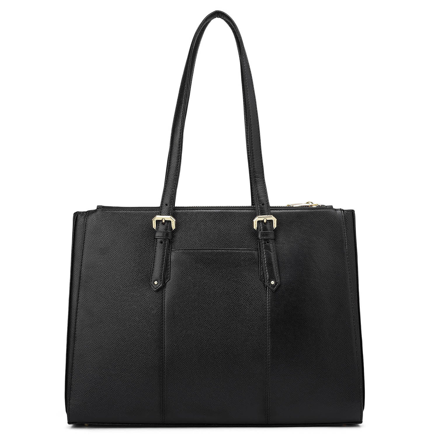 Large Franzy Leather Shoulder Bag - Black – Da Milano