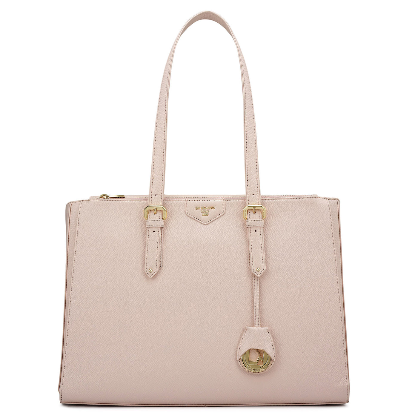 Large Franzy Leather Shoulder Bag - Blush