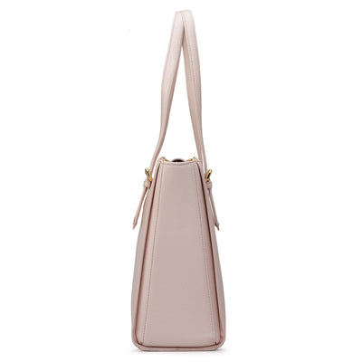 Large Franzy Leather Shoulder Bag - Blush