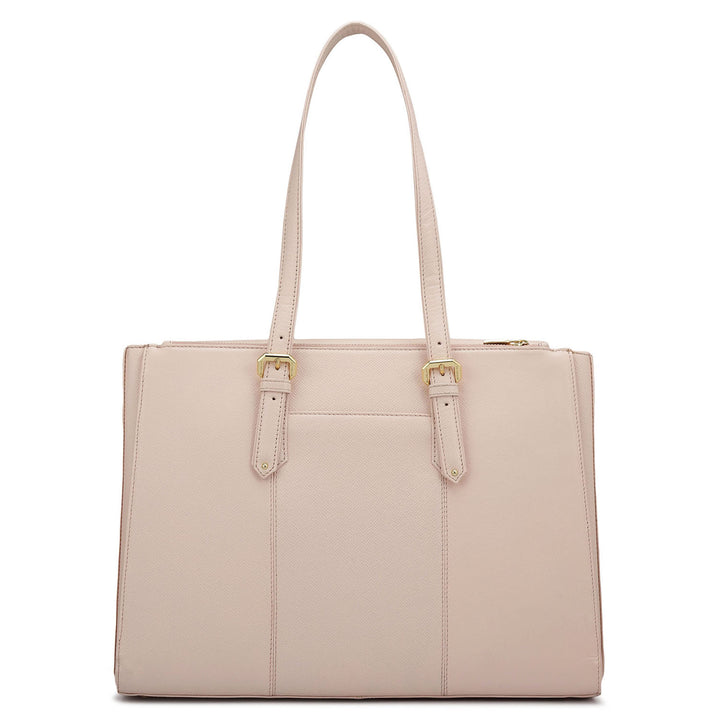 Large Franzy Leather Shoulder Bag - Blush