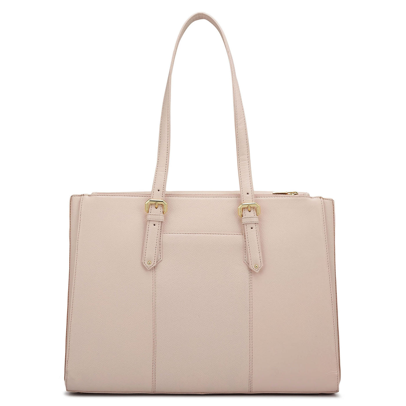 Large Franzy Leather Shoulder Bag - Blush