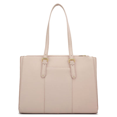 Large Franzy Leather Shoulder Bag - Blush