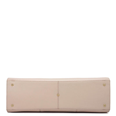 Large Franzy Leather Shoulder Bag - Blush