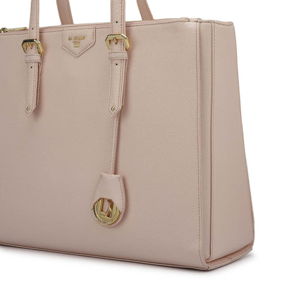 Large Franzy Leather Shoulder Bag - Blush