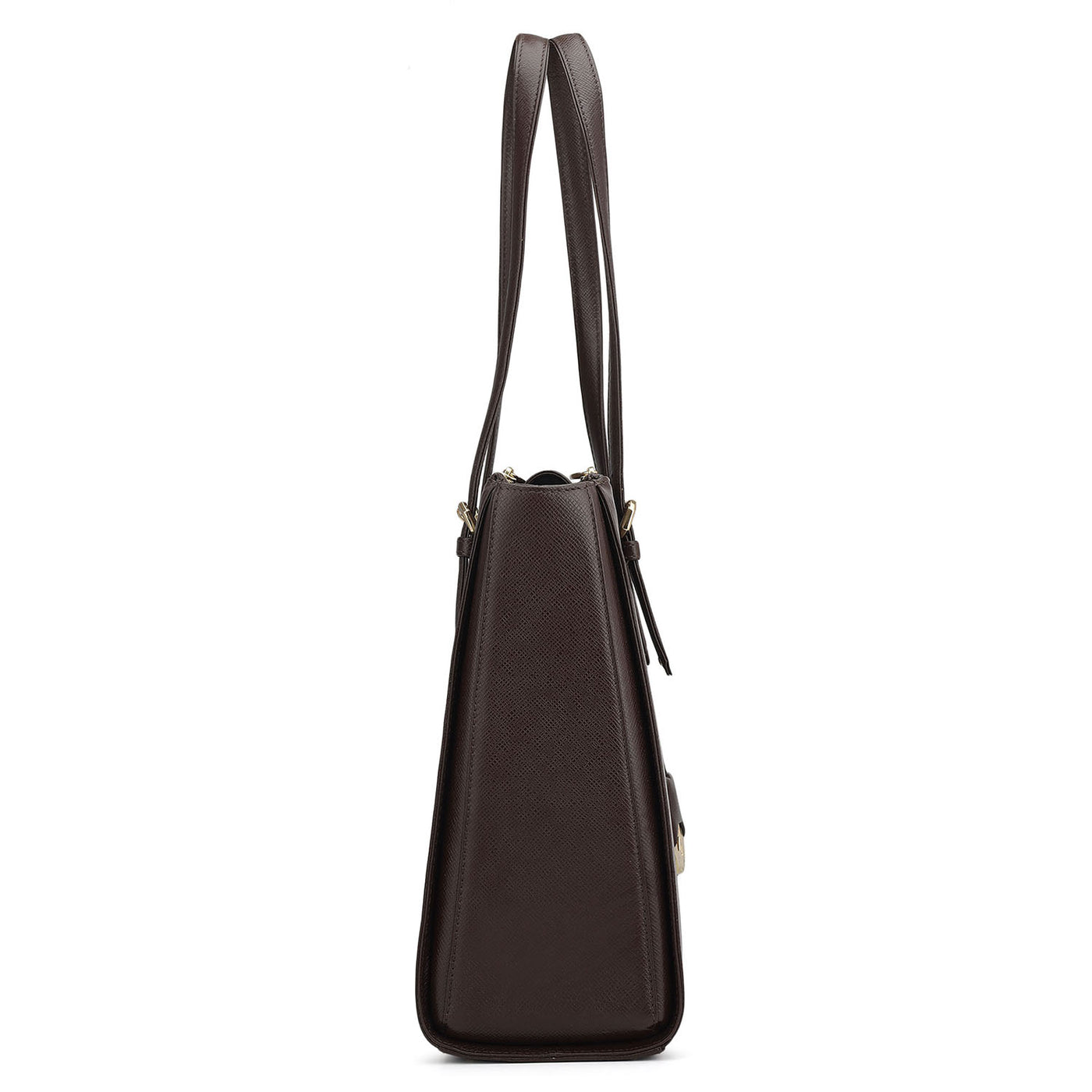 Large Franzy Leather Shoulder Bag - Chocolate