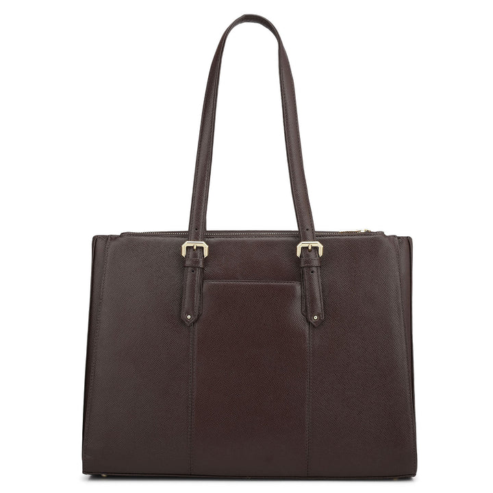 Large Franzy Leather Shoulder Bag - Chocolate