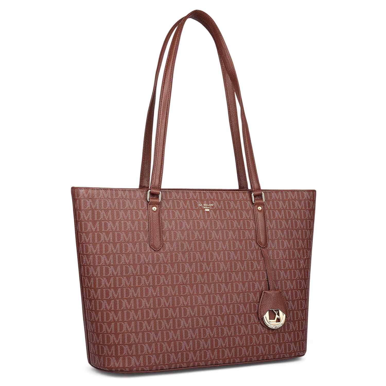 Large Monogram Leather Tote - Date – Da Milano
