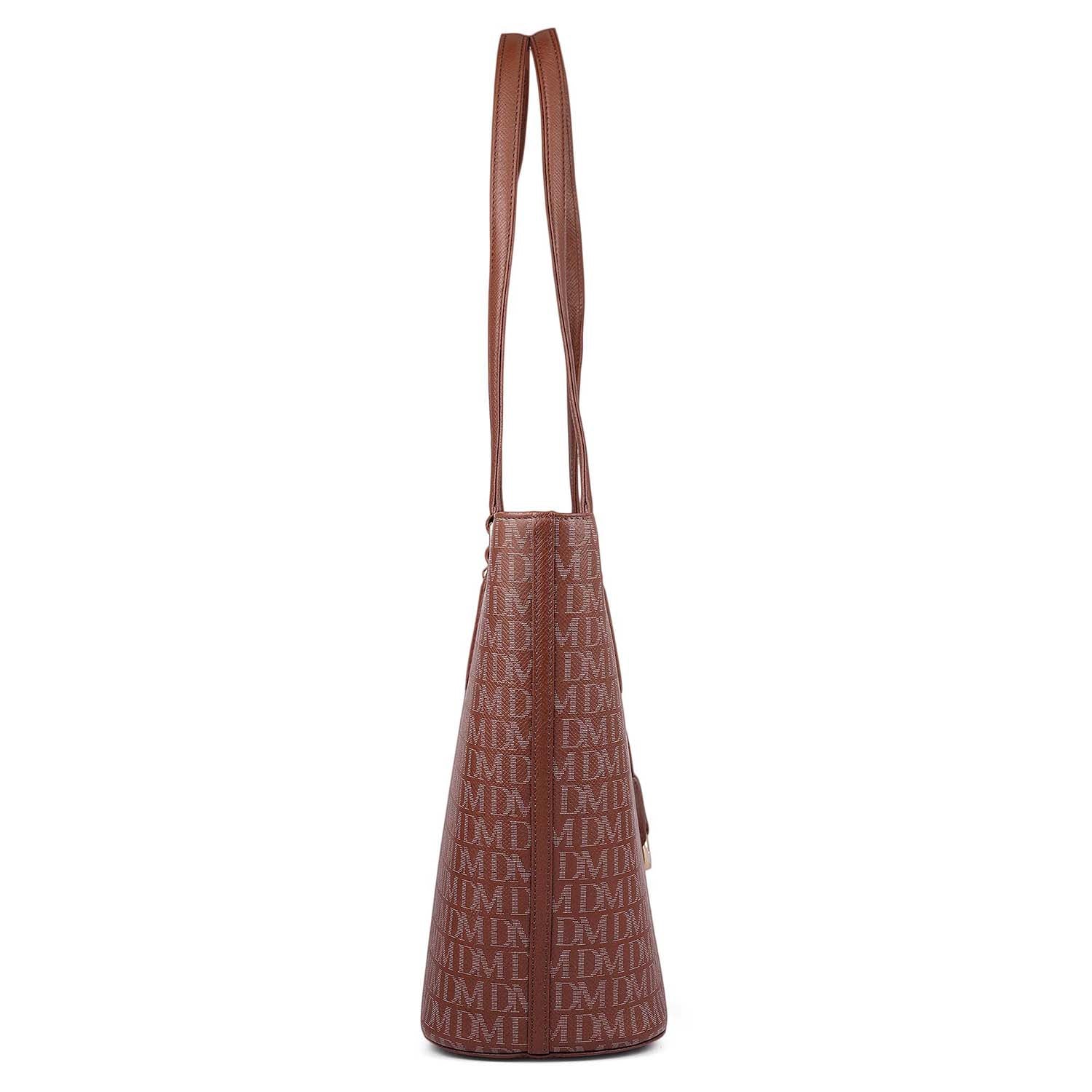 Large Monogram Leather Tote - Date – Da Milano
