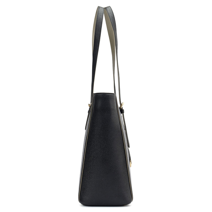 Large Franzy Leather Tote - Black