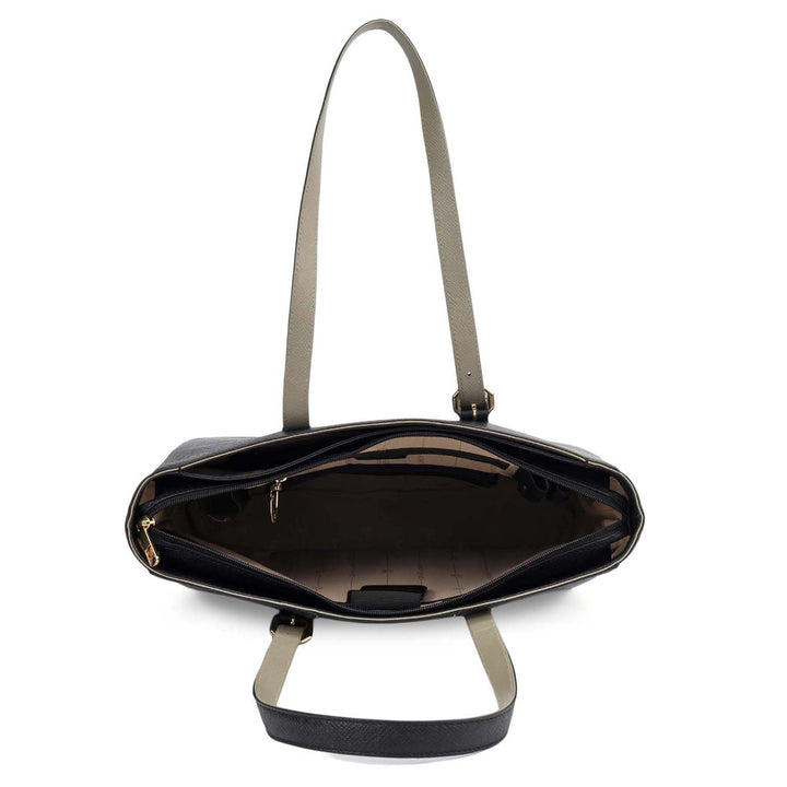 Large Franzy Leather Tote - Black