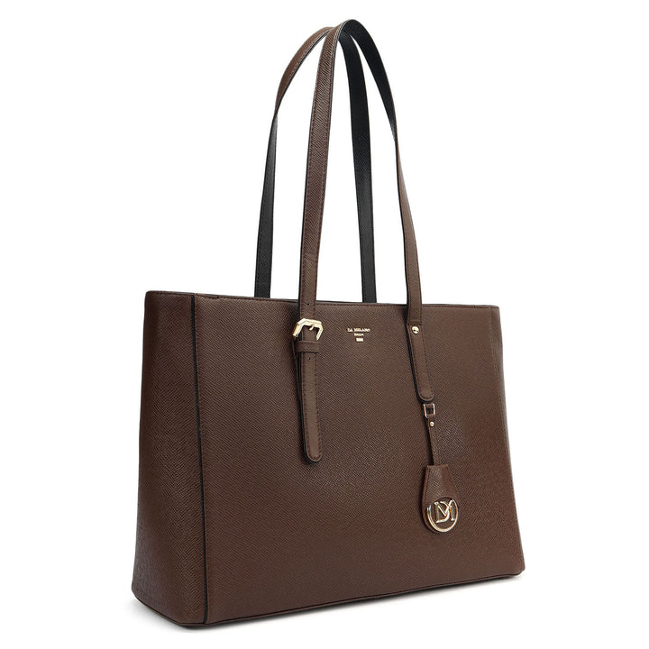 Large Franzy Leather Tote - Walnut