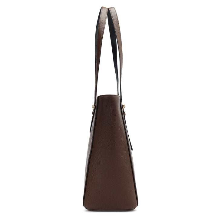Large Franzy Leather Tote - Walnut