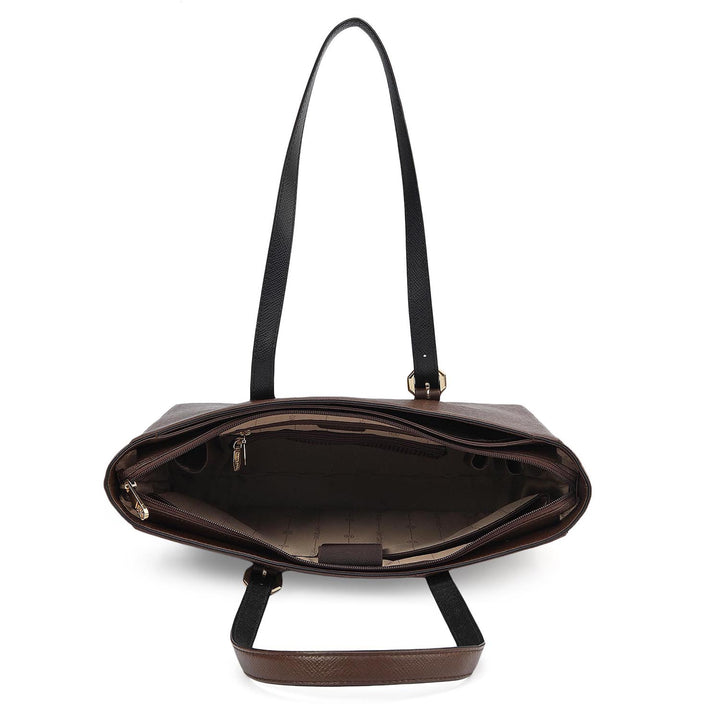 Large Franzy Leather Tote - Walnut