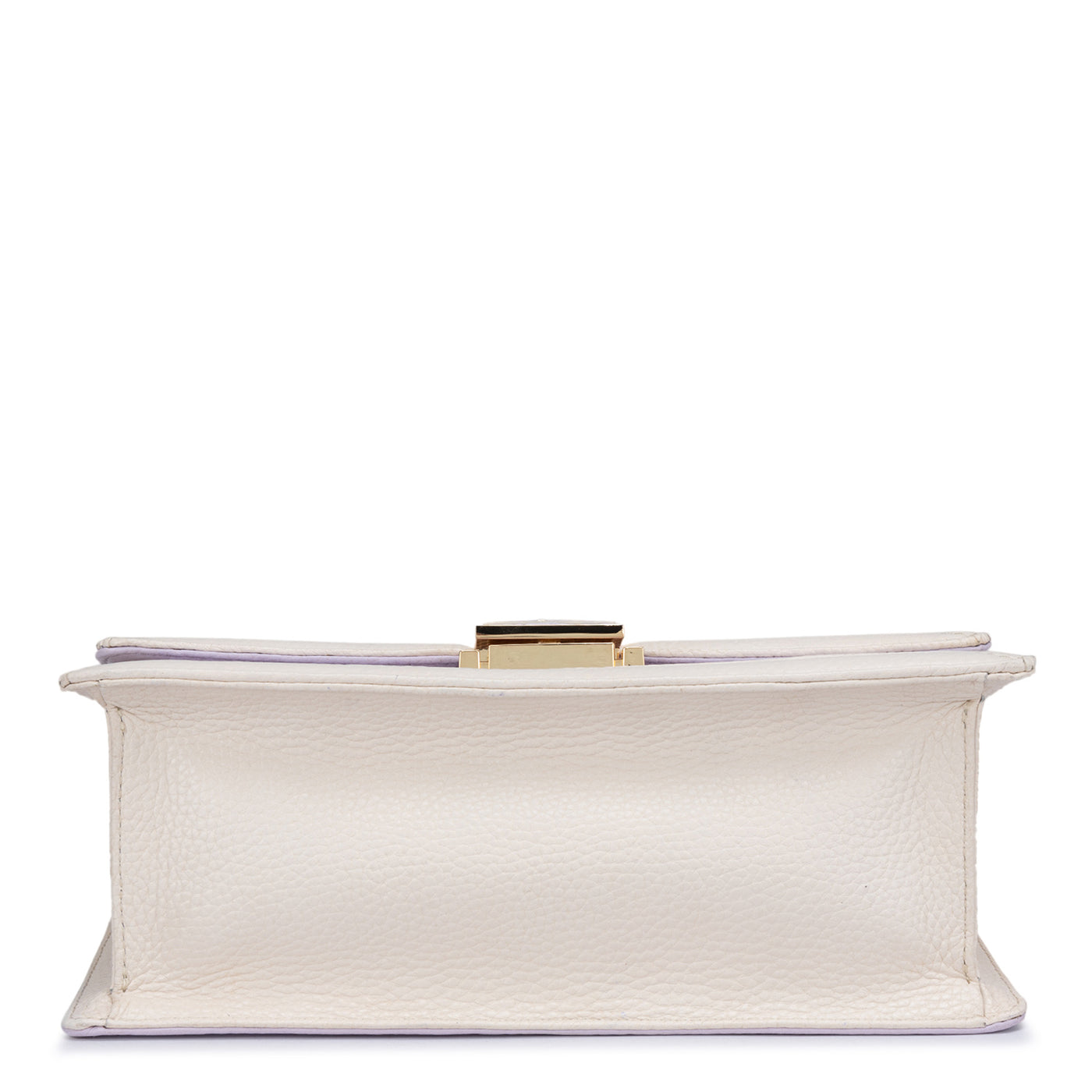 Medium Wax Leather Shoulder Bag - Lilac