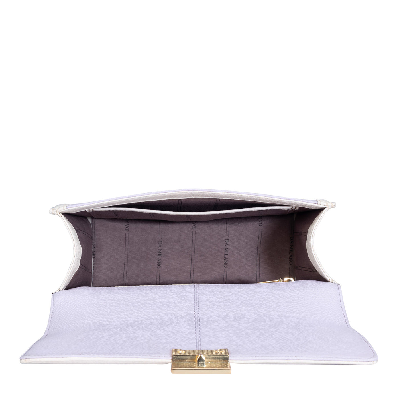 Medium Wax Leather Shoulder Bag - Lilac