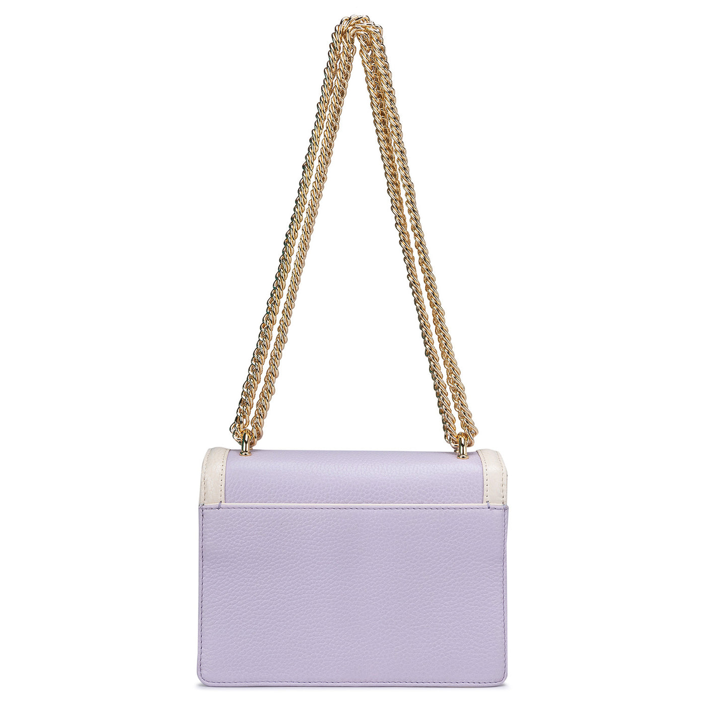 Small Wax Leather Shoulder Bag - Lilac