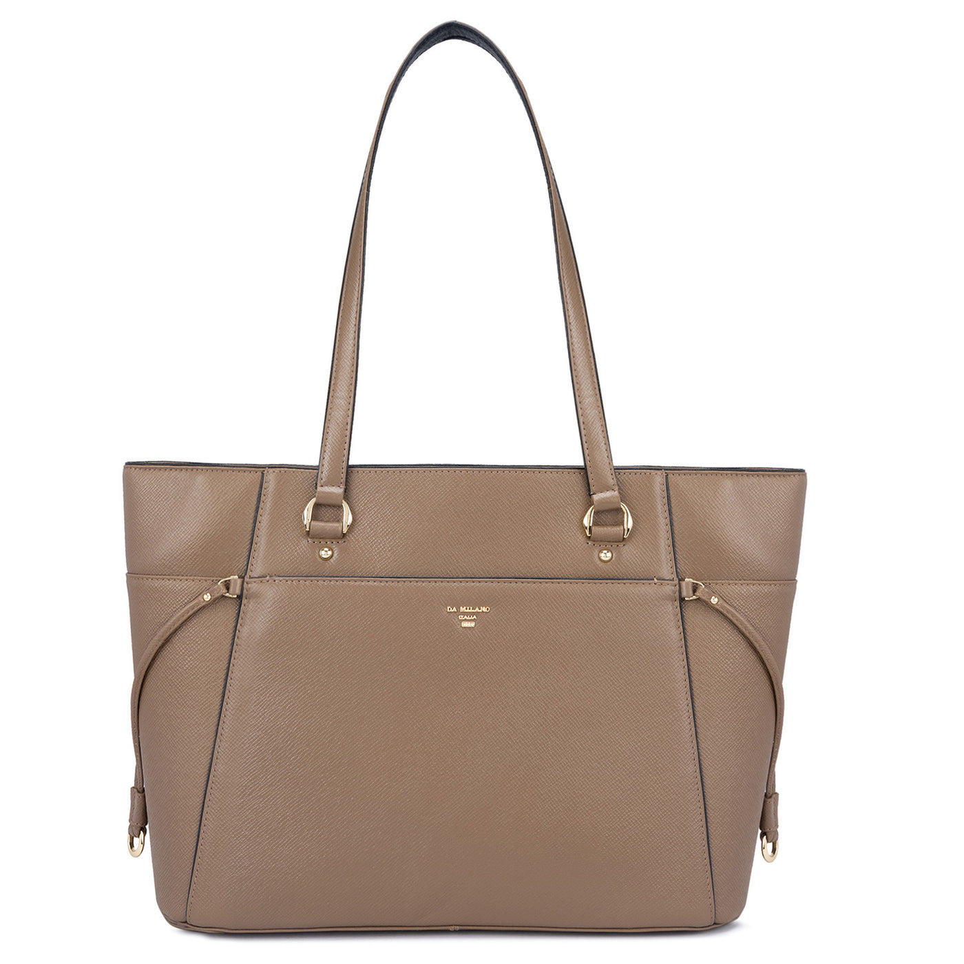 Large Franzy Leather Tote  - Cafe