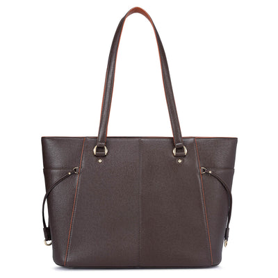 Large Franzy Leather Tote  - Oak