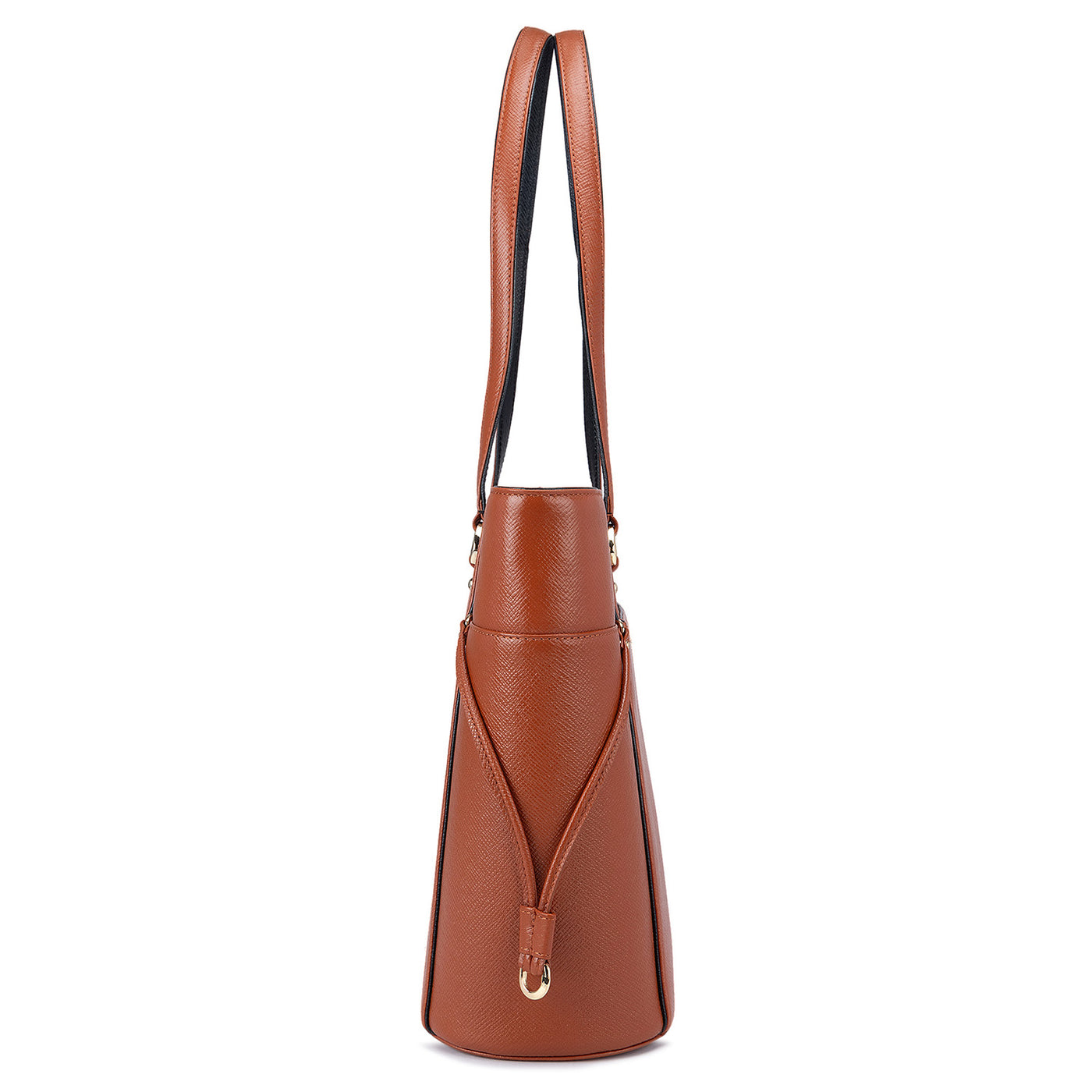 Large Franzy Leather Tote  - Rust