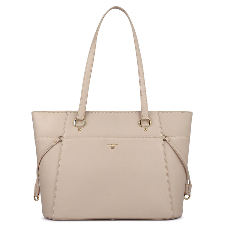 Large Saffiano Leather Tote - Powder Pink